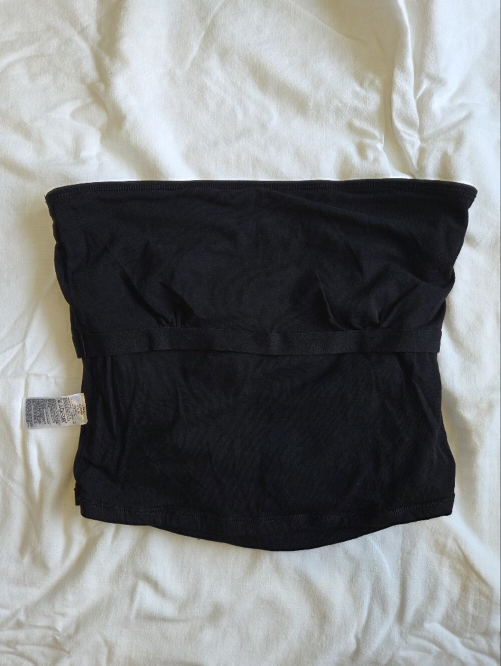 Black Ruched Tube Top - Picture 2 of 4